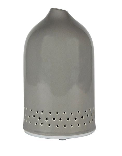 New Grey Ceramic Aura Diffuser - DAMAGED BOX - Escents Aromatherapy Canada