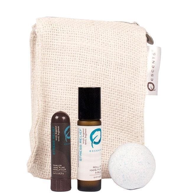 Stress Relief Roll On/Inhaler/Bath Bomb Bundle - Premium Natural Wellness from Escents Aromatherapy Canada -  !