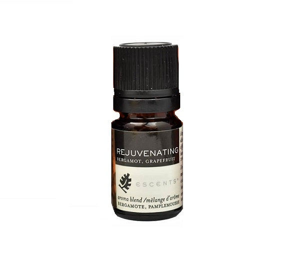 Rejuvenating 5 ml Aroma Blend - Escents aroma blend REJUVENATING AROMA BLEND INCLUDING 100% BERGAMOT AND GRAPEFRUIT ESSENTIAL OILS. 